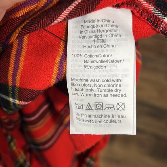 J. Crew Tartan Red Ruffle Blouse. - Picture 9 of 10